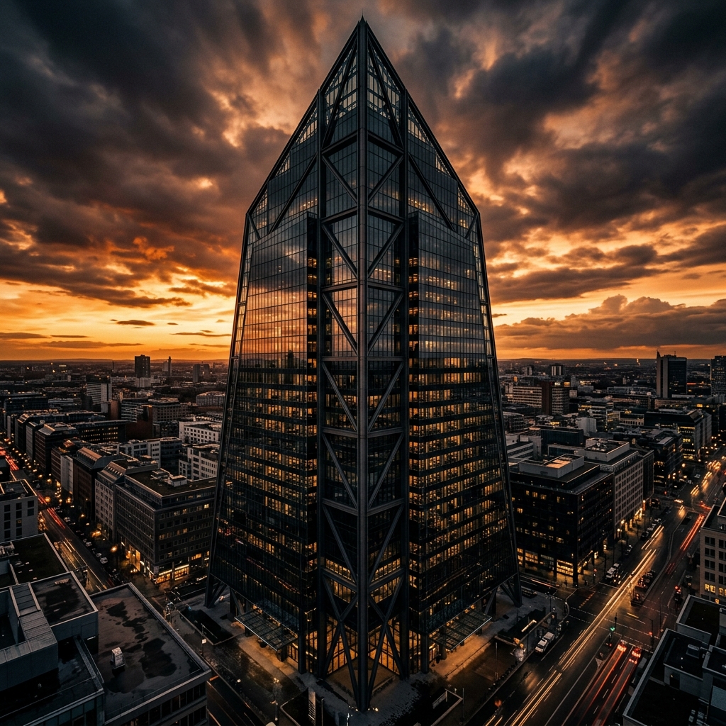 wealth skyscraper reflection